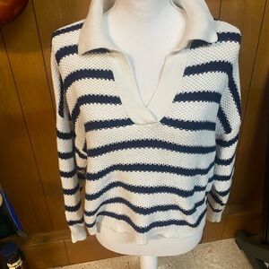 Striped V-Neck Sweater